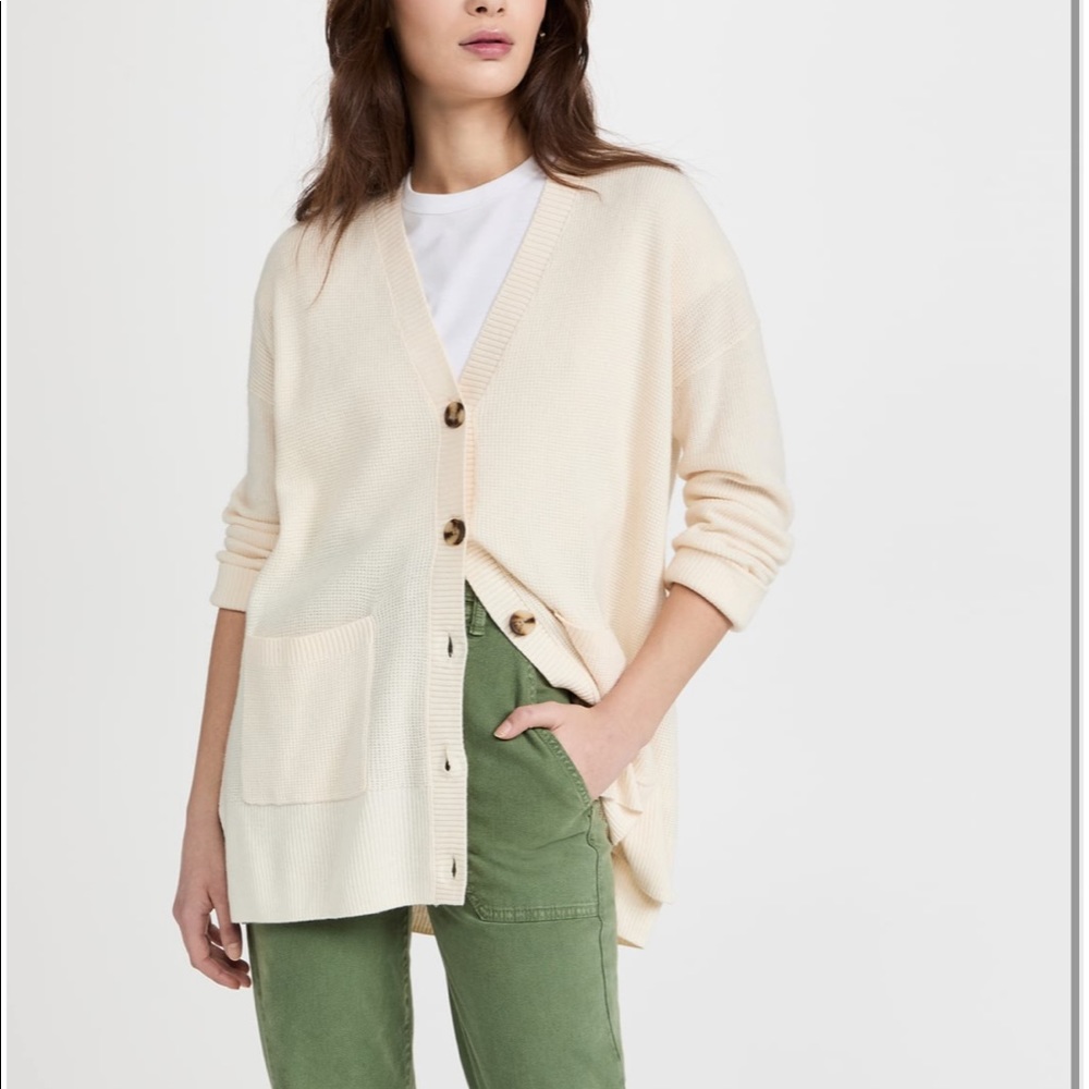 Madewell Asherton Waffle Knit Cardigan - S